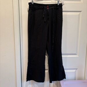 Vintage NWT Serenade Black Linen Flare Pant - Size Medium